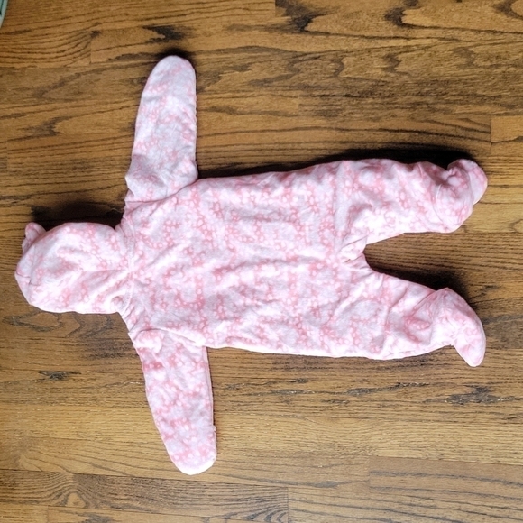 Carter's Girl Baby Pink Sz.6mo Zipped Warm Fuzzy Bunny Easter Outwear Jumpsuit - Picture 12 of 12